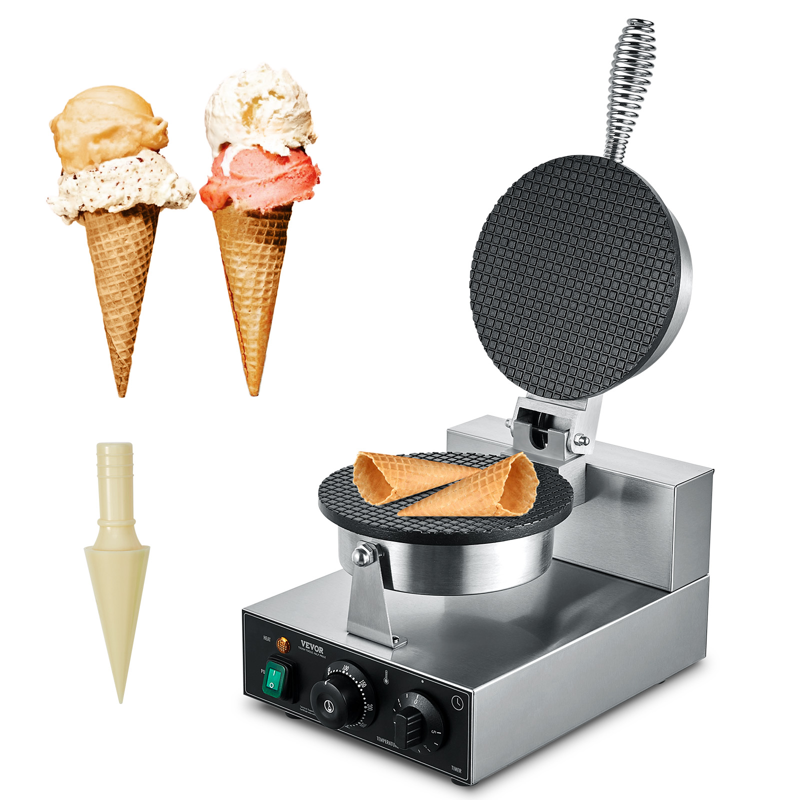 Waffle Cone Maker - SucceBuy Electric Ice Cream Cone Maker