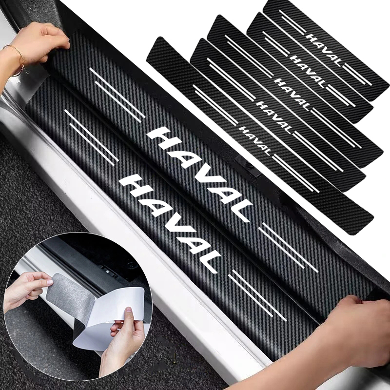 1/4/5Pcs Car Door Sill Scuff P - Crepe Pan Carbon 评论和价格