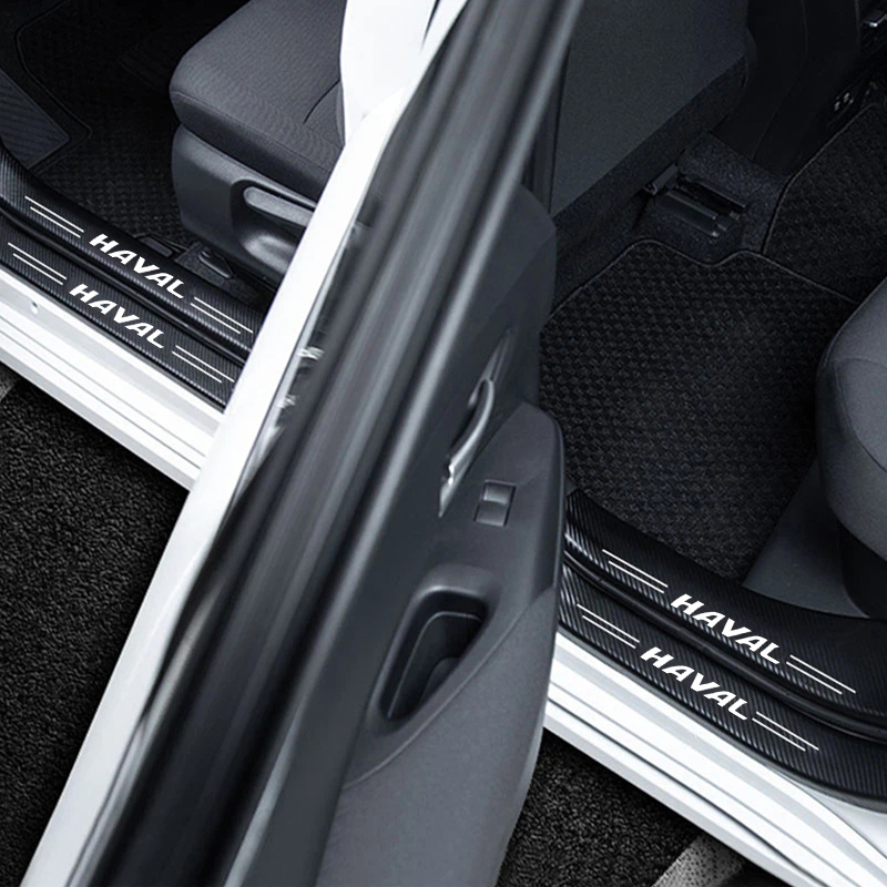 1/4/5Pcs Car Door Sill Scuff P - Crepe Pan Carbon 评论和价格