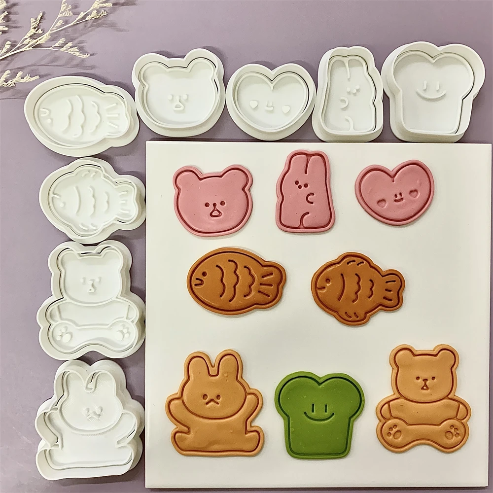 Cute Animal Cookie Embossing S - Bunny Cake Mold 评论和价格