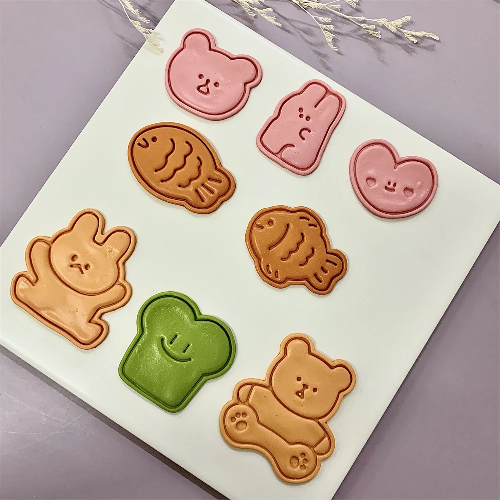 Cute Animal Cookie Embossing S - Bunny Cake Mold 评论和价格