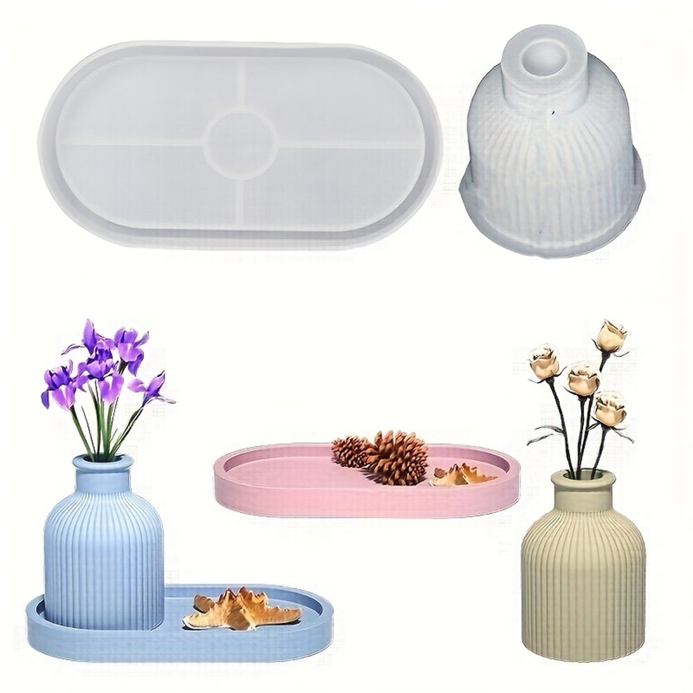 1/2pcs Vase Tray Silicone Mold - Potsticker Mold 评论和价格