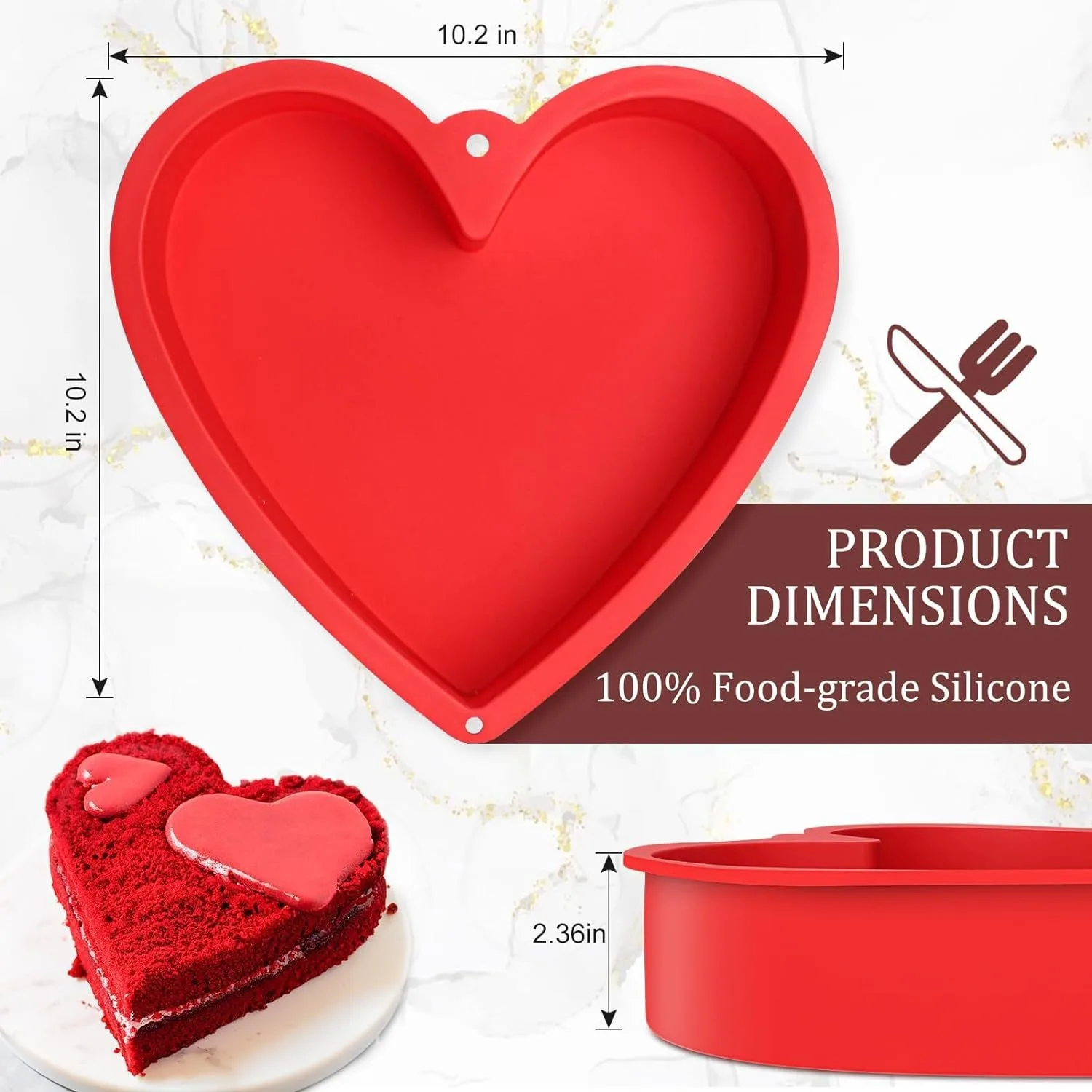 8/10in Silicone Heart Shaped C - Bunny Cake Mold 评论和价格