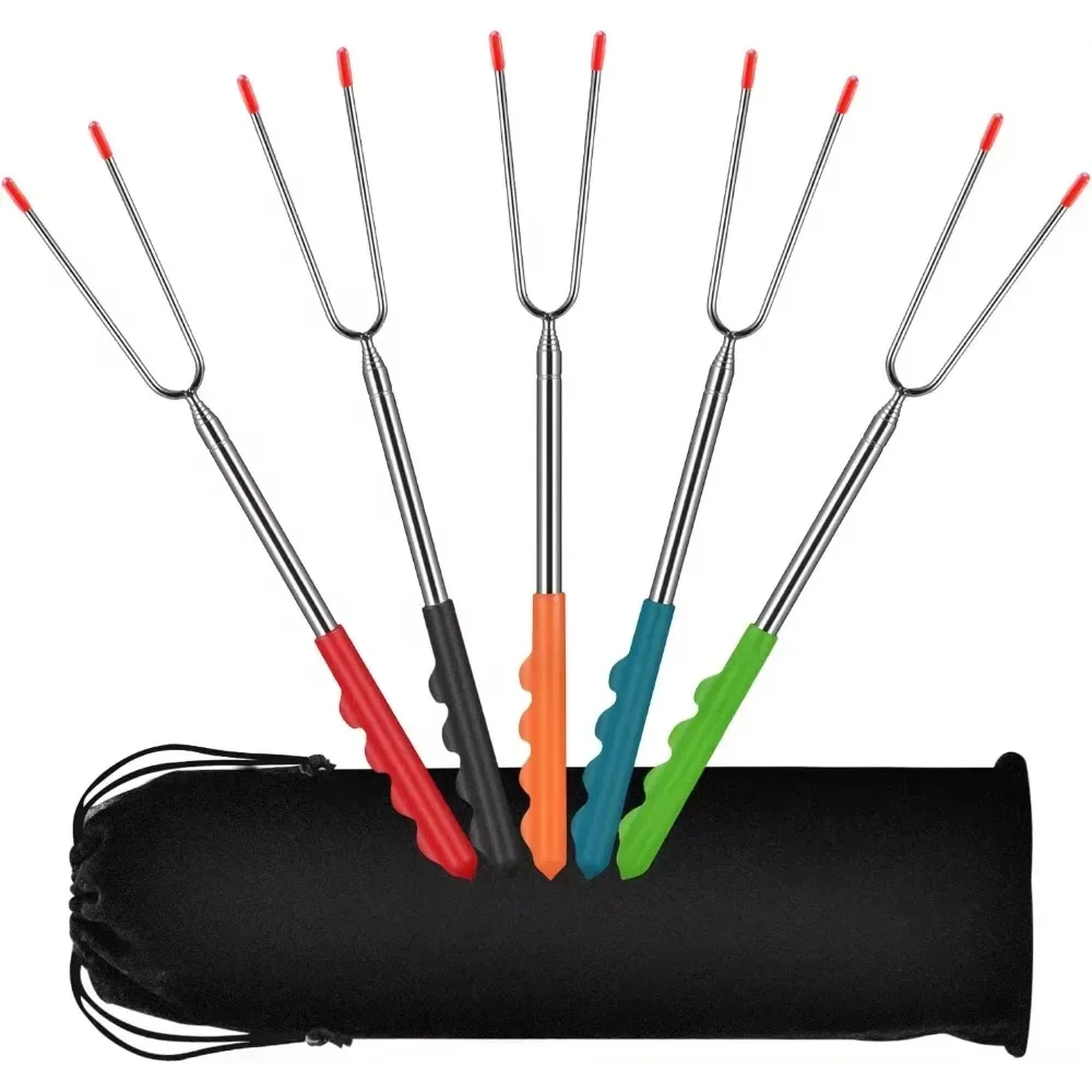 New BBQ Forks Telescopic  Barb - Corn Dog Stick 评论和价格