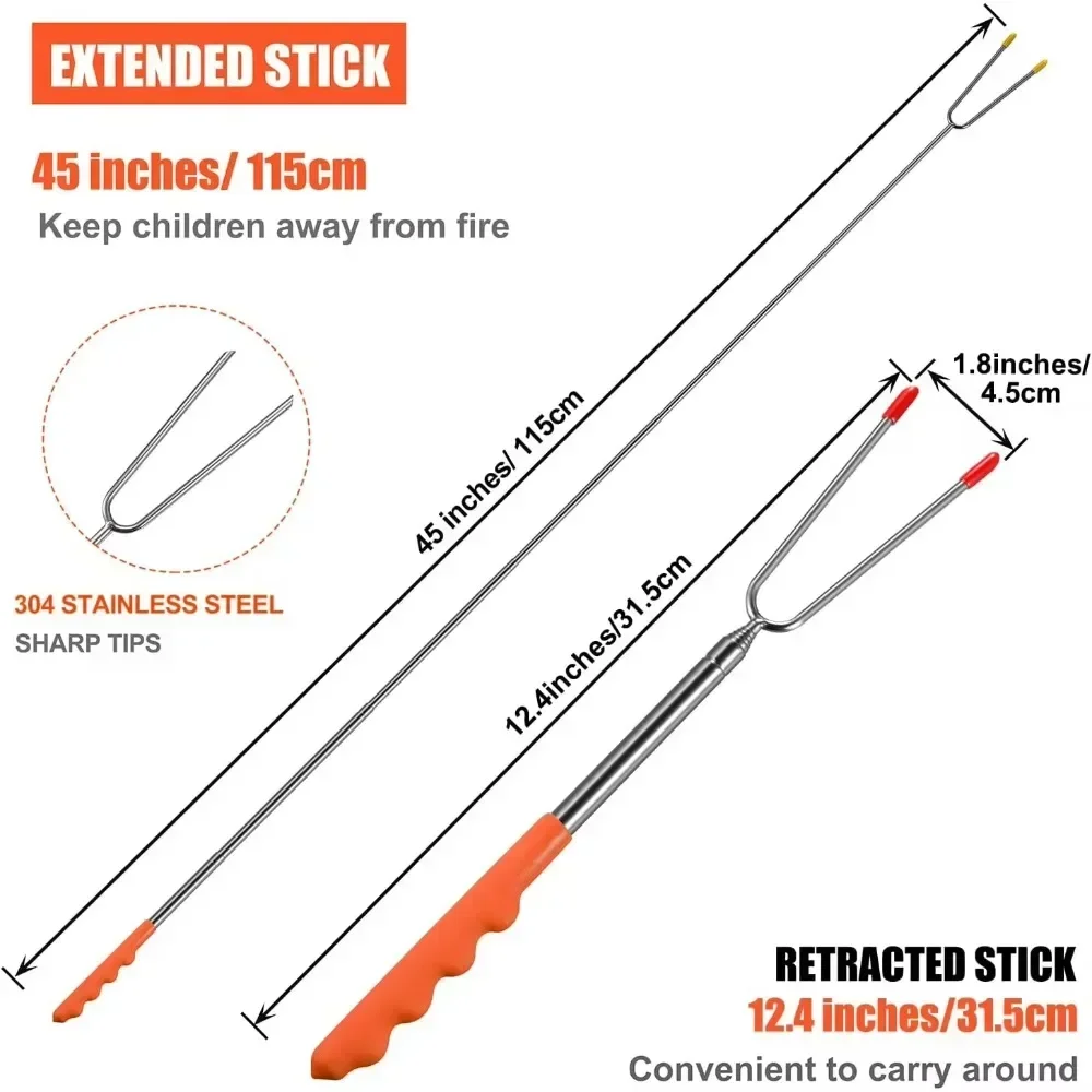 New BBQ Forks Telescopic  Barb - Corn Dog Stick 评论和价格